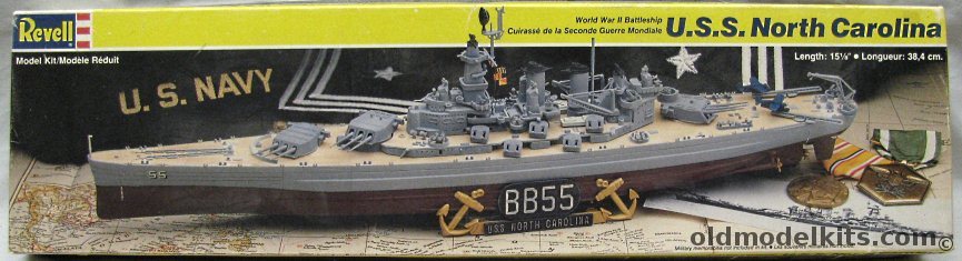 Revell 1/570 USS North Carolina BB-55, 5102 plastic model kit